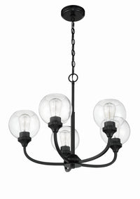 Craftmade - 56225-FB - Five Light Chandelier - Glenda - Flat Black