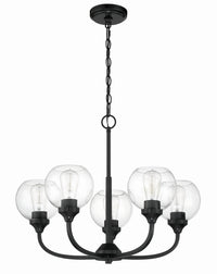 Craftmade - 56225-FB - Five Light Chandelier - Glenda - Flat Black