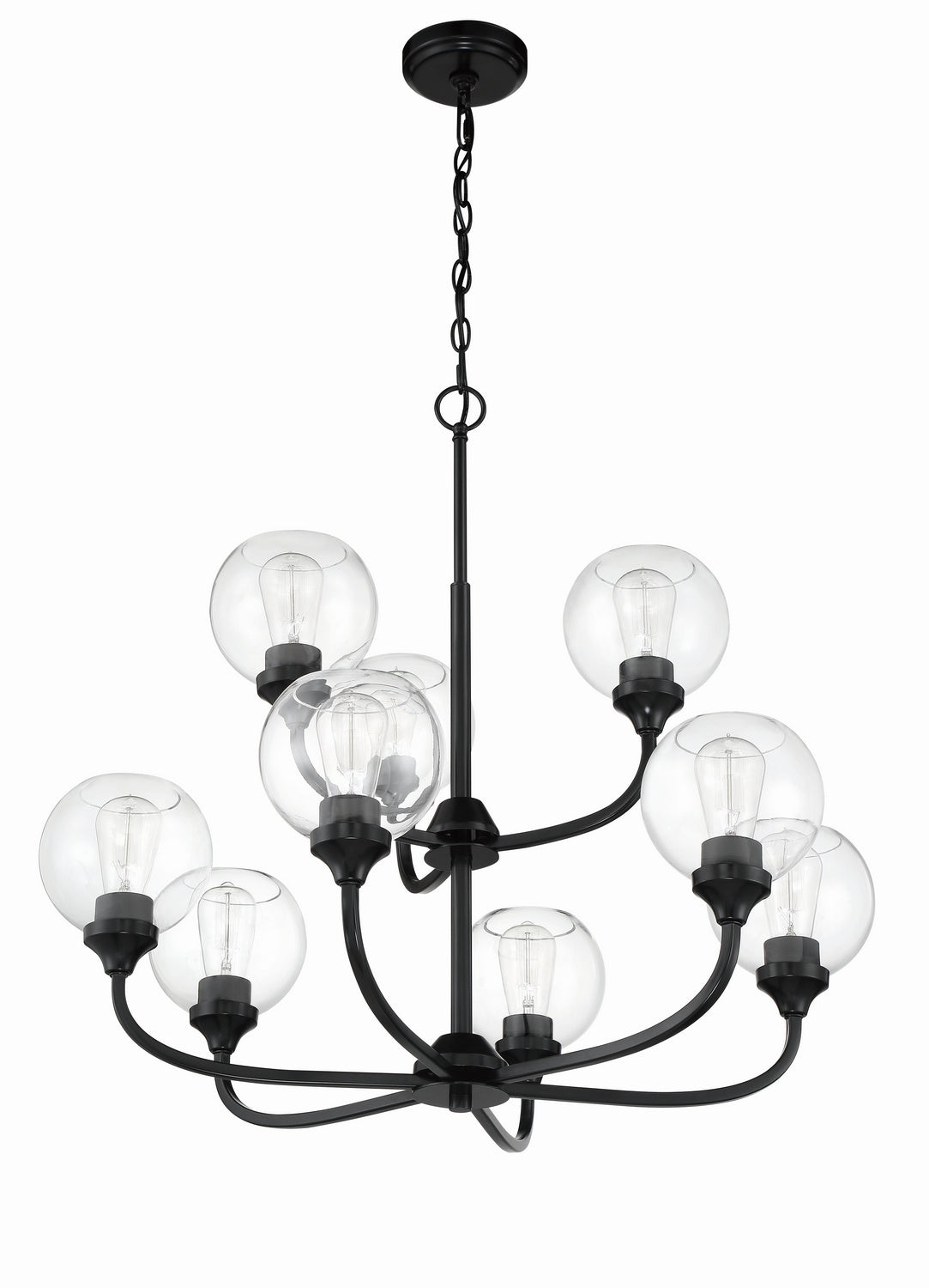 Craftmade - 56229-FB - Nine Light Chandelier - Glenda - Flat Black