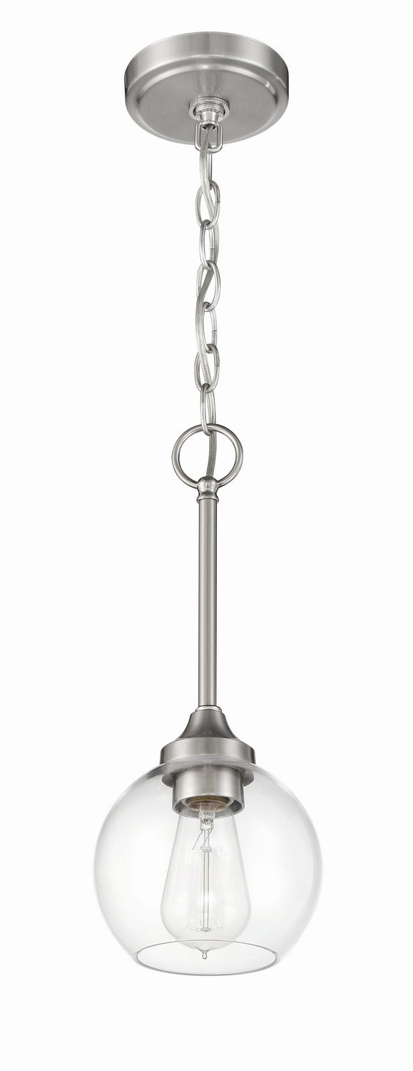 Craftmade - 56291-BNK - One Light Mini Pendant - Glenda - Brushed Polished Nickel