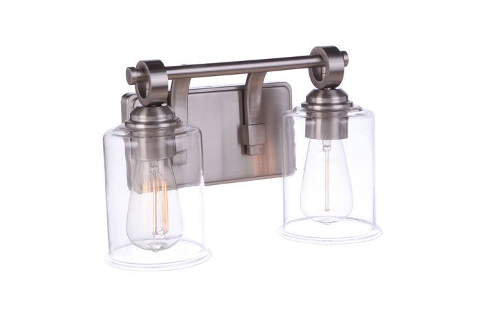 Craftmade Two Light Vanity from the Romero collection in Brushed Polished Nickel finish