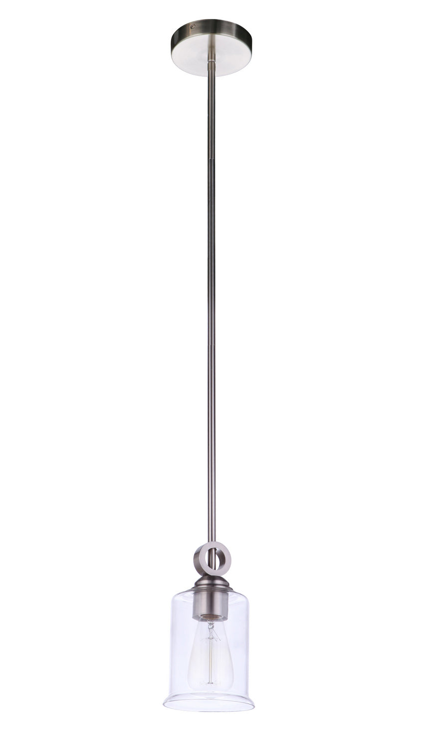 Craftmade - 56491-BNK - One Light Mini Pendant - Romero - Brushed Polished Nickel