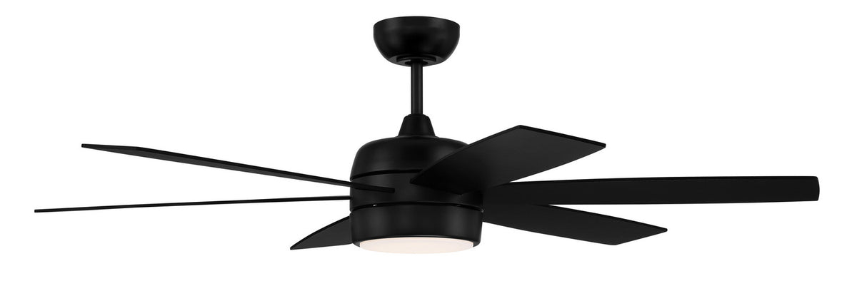 Craftmade - TRV52FB6-NWF - 52" Ceiling Fan - Trevor 52" In/Outdoor Fan with no Wifi - Flat Black