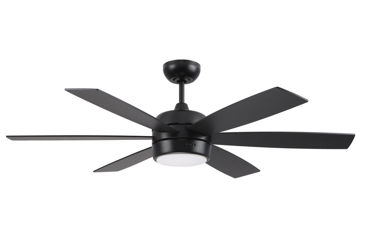 Craftmade - TRV52FB6-NWF - 52" Ceiling Fan - Trevor 52" In/Outdoor Fan with no Wifi - Flat Black