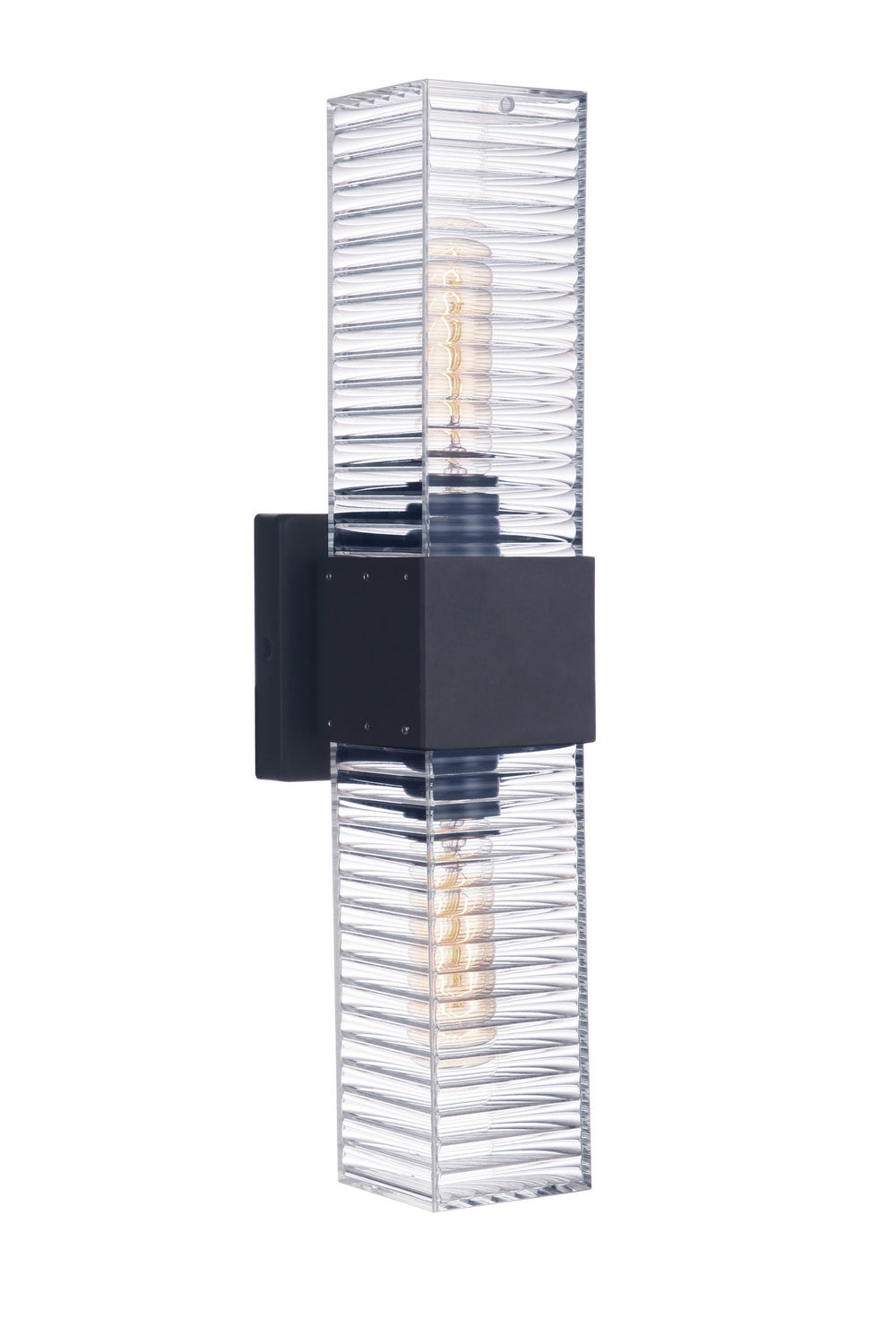 Craftmade Two Light Outdoor Wall Mount from the Ridge collection in Midnight finish