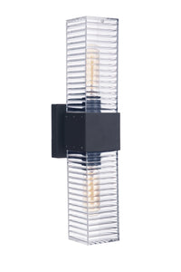 Craftmade Two Light Outdoor Wall Mount from the Ridge collection in Midnight finish