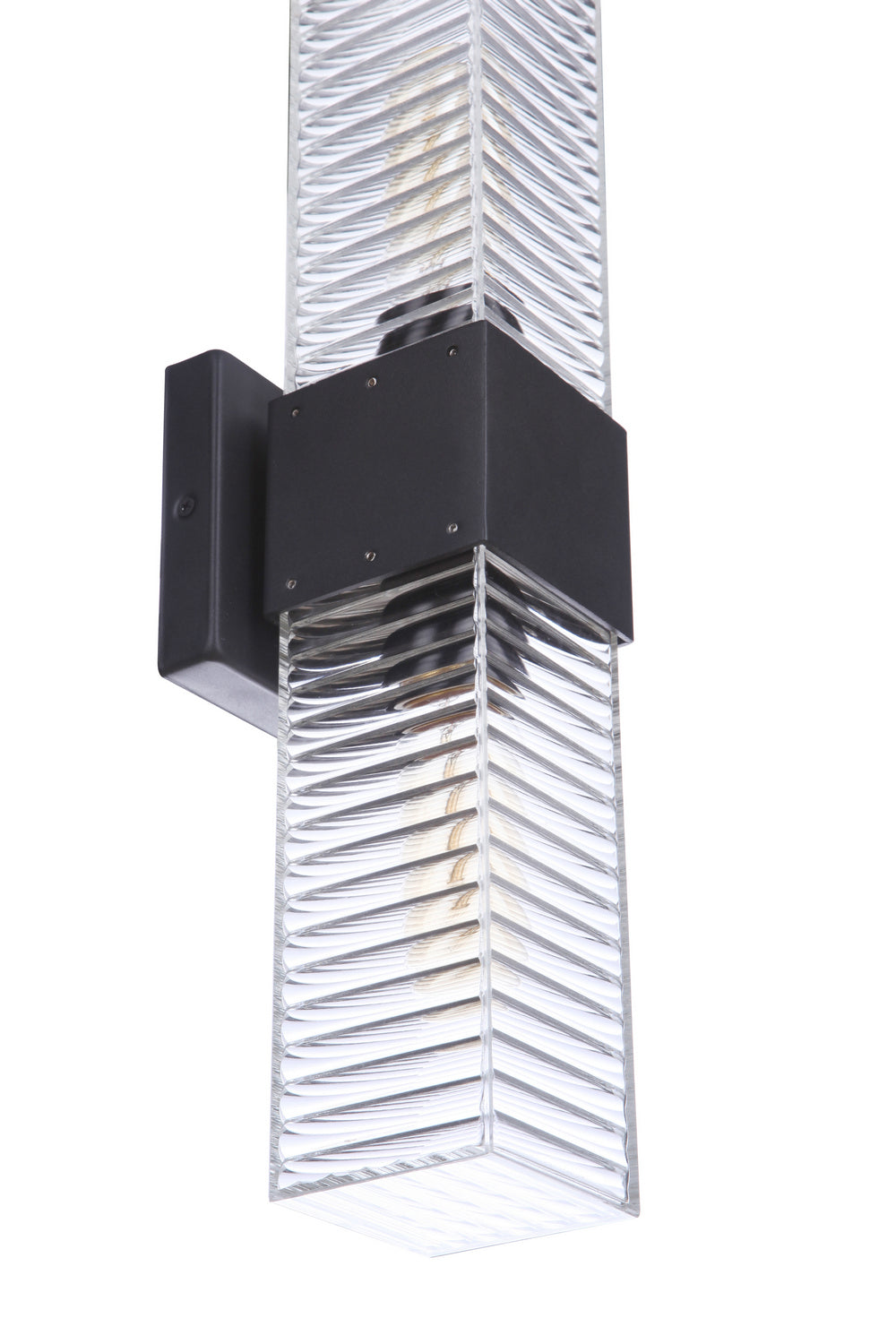 Craftmade Two Light Outdoor Wall Mount from the Ridge collection in Midnight finish