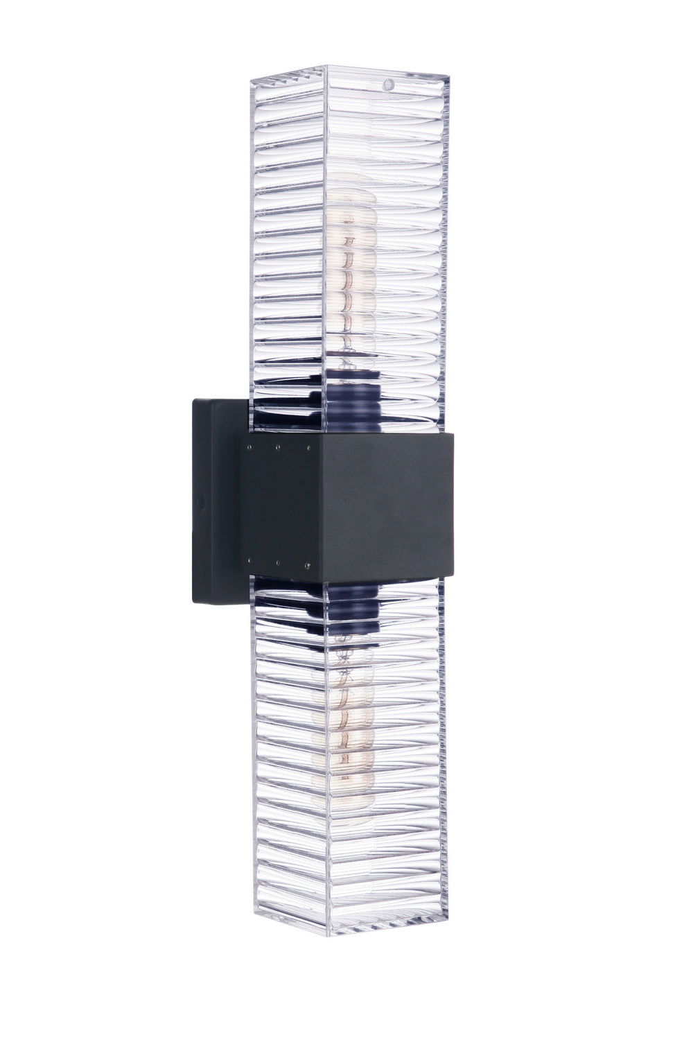 Craftmade Two Light Outdoor Wall Mount from the Ridge collection in Midnight finish