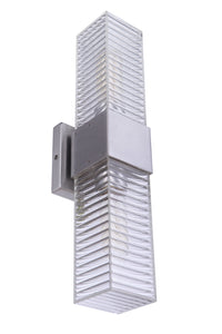 Craftmade Two Light Outdoor Wall Mount from the Ridge collection in Satin Aluminum finish