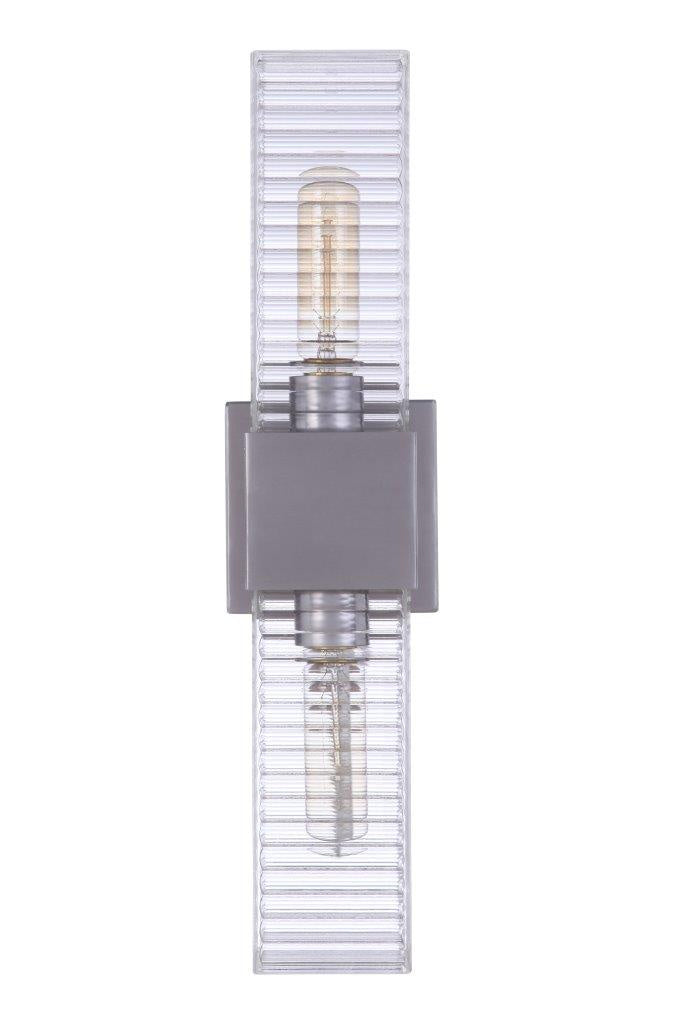 Craftmade Two Light Outdoor Wall Mount from the Ridge collection in Satin Aluminum finish