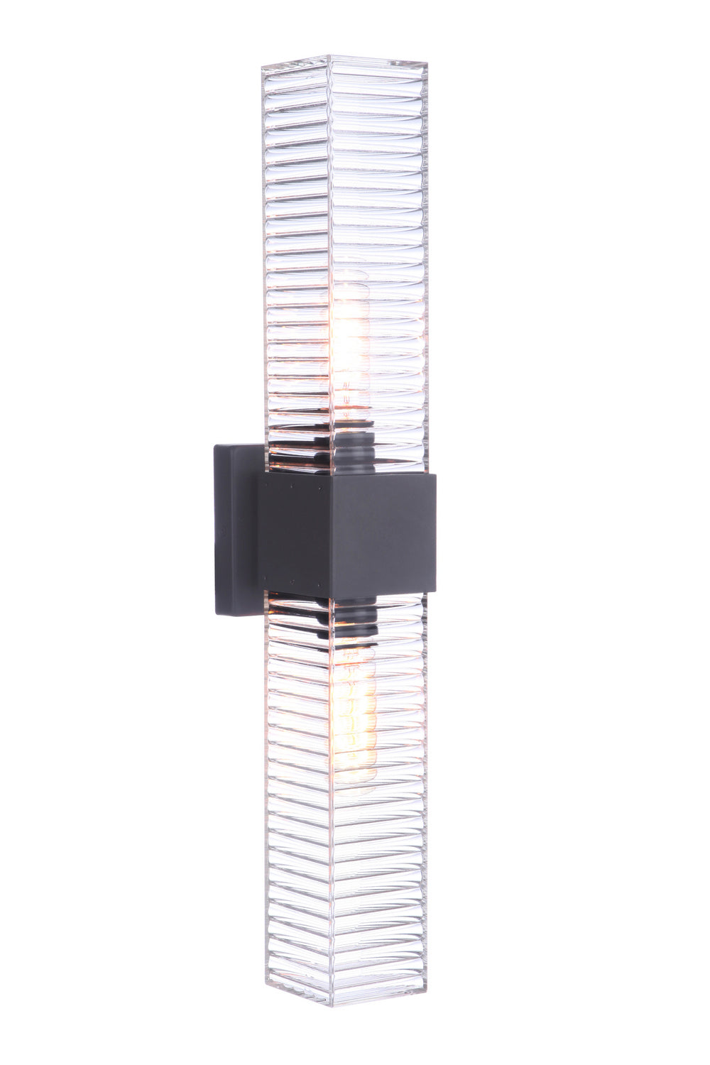 Craftmade Two Light Outdoor Wall Mount from the Ridge collection in Midnight finish