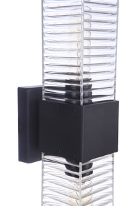 Craftmade Two Light Outdoor Wall Mount from the Ridge collection in Midnight finish