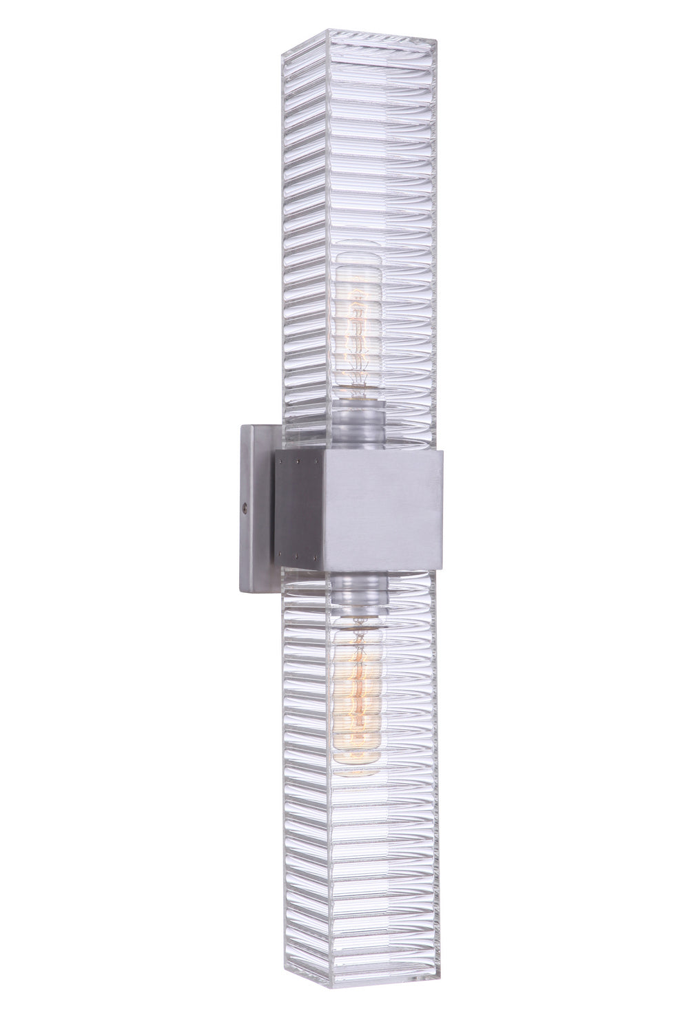 Craftmade Two Light Outdoor Wall Mount from the Ridge collection in Satin Aluminum finish