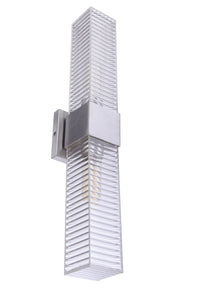 Craftmade Two Light Outdoor Wall Mount from the Ridge collection in Satin Aluminum finish