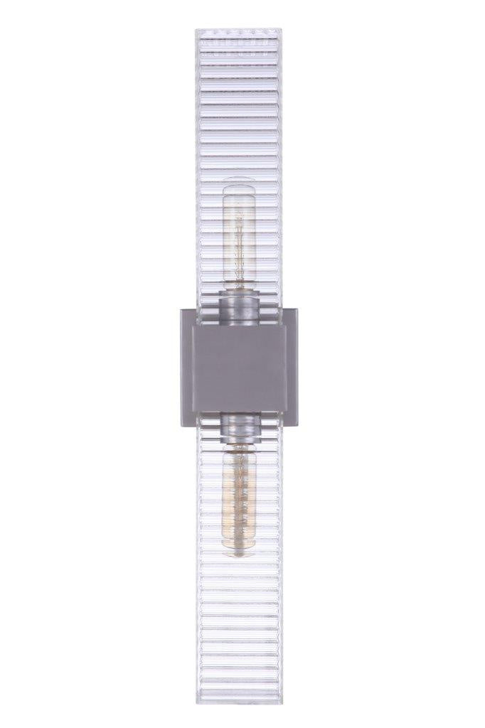 Craftmade Two Light Outdoor Wall Mount from the Ridge collection in Satin Aluminum finish