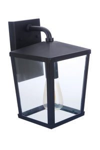 Craftmade One Light Outdoor Wall Mount from the Olsen collection in Midnight finish