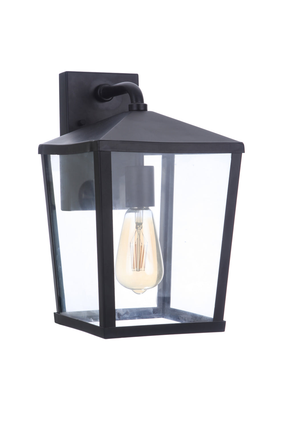 Craftmade One Light Outdoor Wall Mount from the Olsen collection in Midnight finish