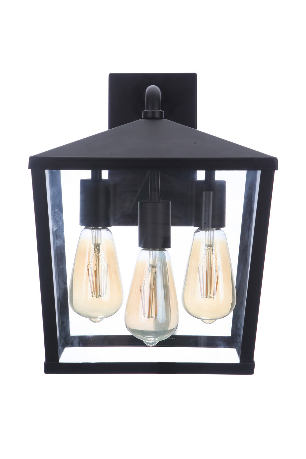 Craftmade Three Light Outdoor Wall Mount from the Olsen collection in Midnight finish