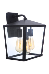 Craftmade Three Light Outdoor Wall Mount from the Olsen collection in Midnight finish