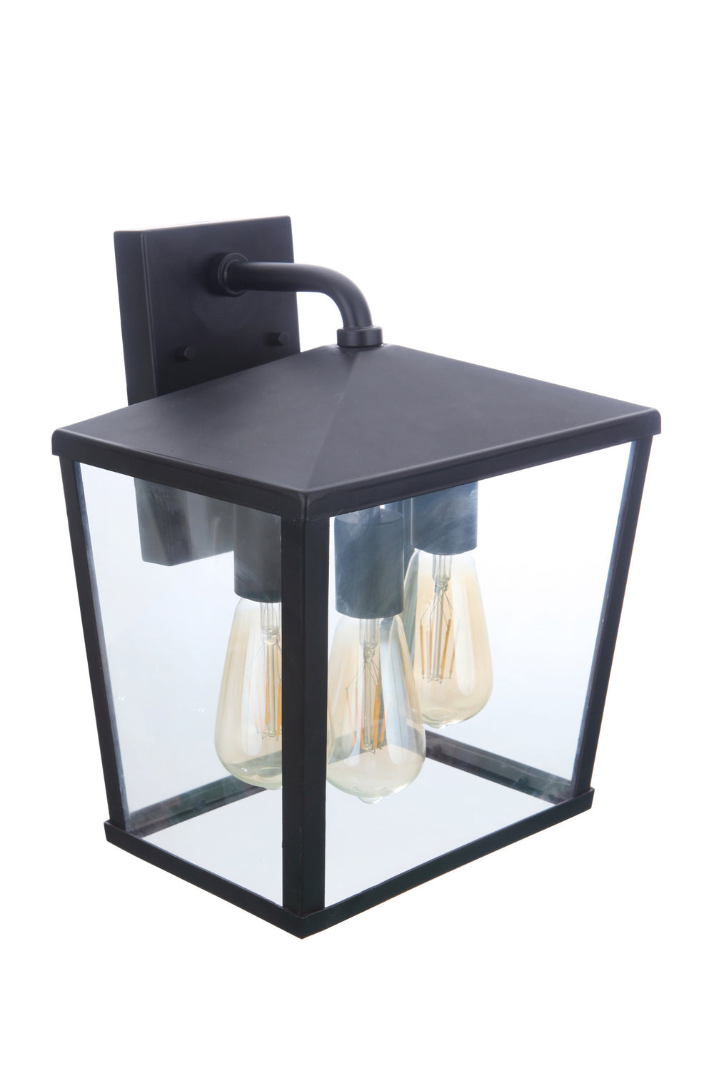 Craftmade Three Light Outdoor Wall Mount from the Olsen collection in Midnight finish