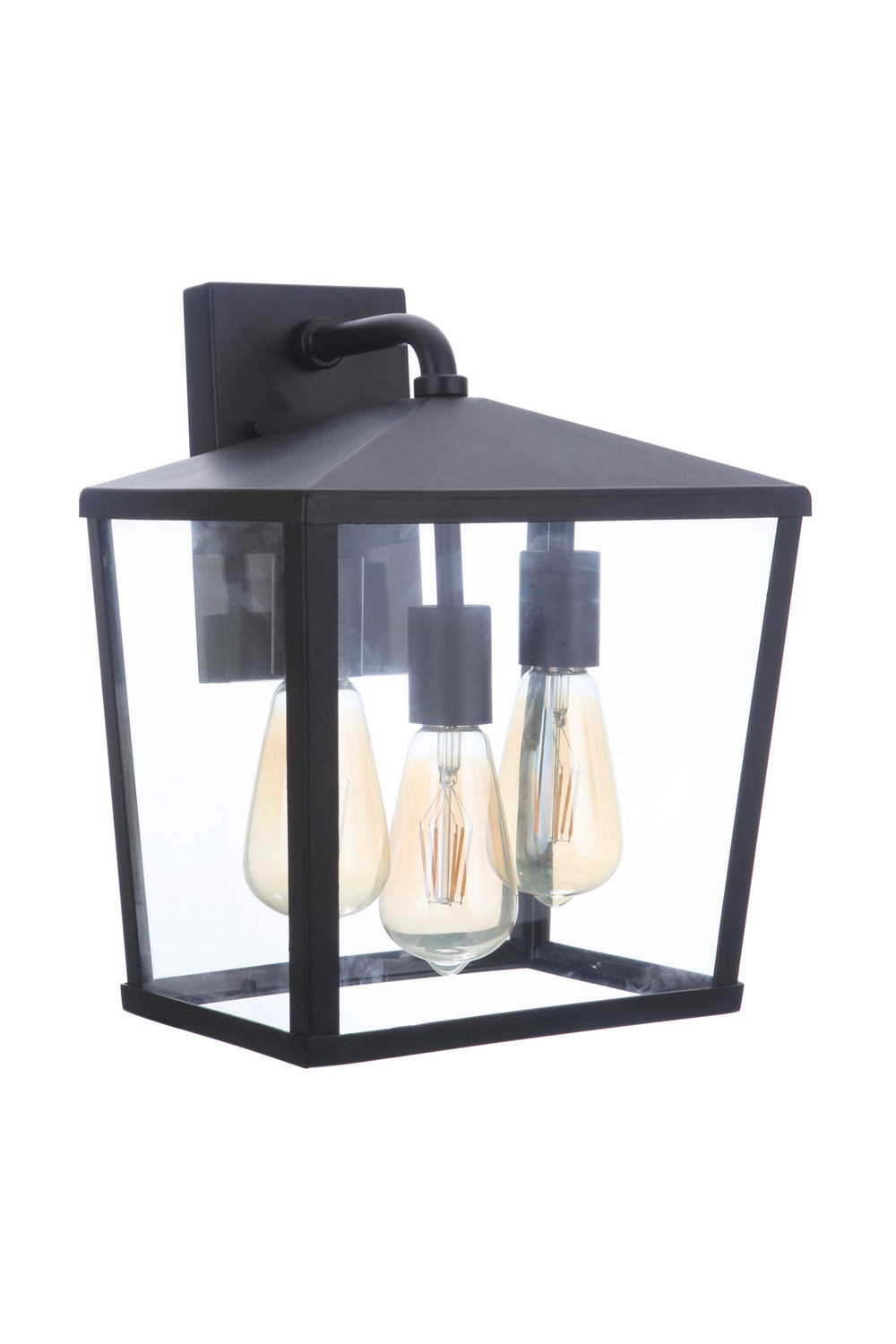 Craftmade Three Light Outdoor Wall Mount from the Olsen collection in Midnight finish