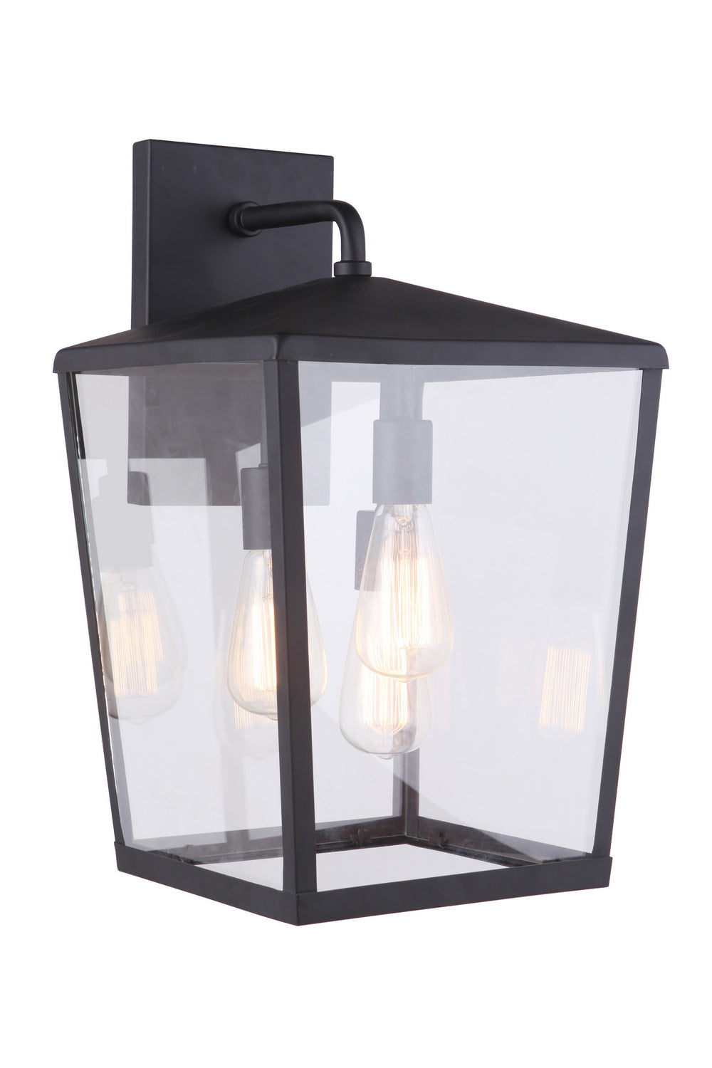 Craftmade Three Light Outdoor Wall Mount from the Olsen collection in Midnight finish