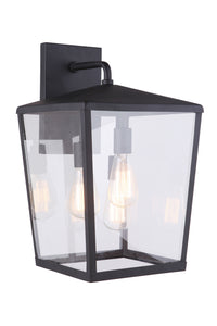 Craftmade Three Light Outdoor Wall Mount from the Olsen collection in Midnight finish