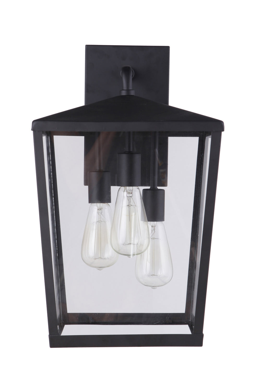 Craftmade Three Light Outdoor Wall Mount from the Olsen collection in Midnight finish