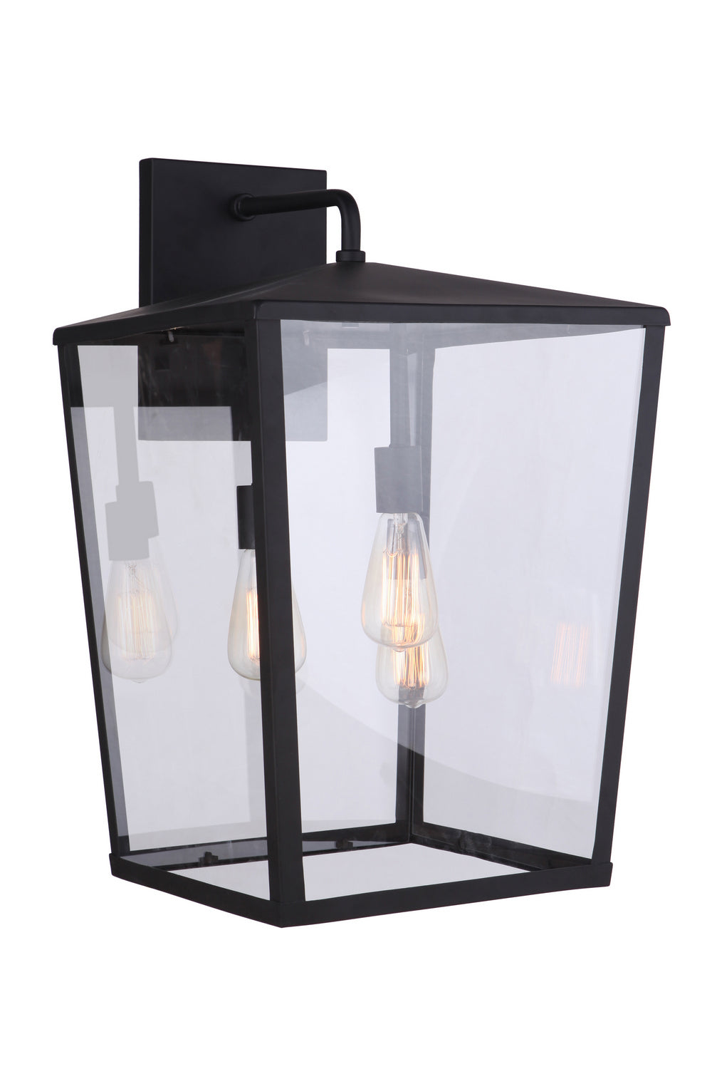 Craftmade Three Light Outdoor Wall Mount from the Olsen collection in Midnight finish