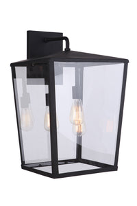 Craftmade Three Light Outdoor Wall Mount from the Olsen collection in Midnight finish