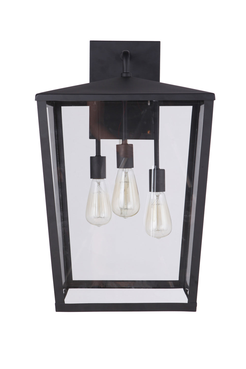 Craftmade Three Light Outdoor Wall Mount from the Olsen collection in Midnight finish