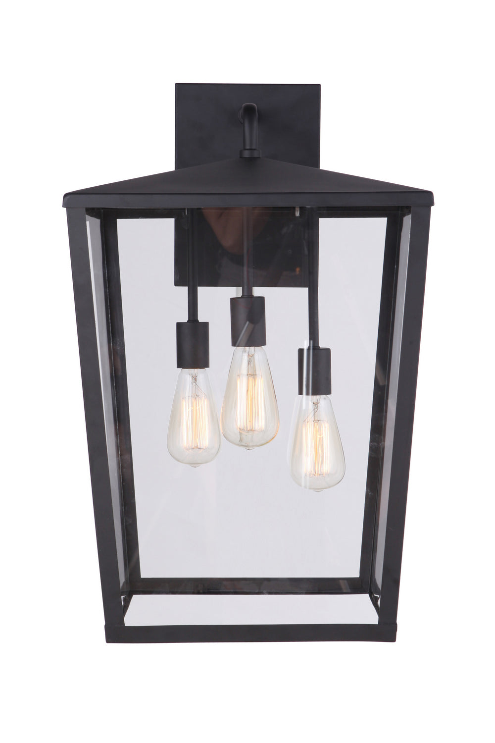 Craftmade Three Light Outdoor Wall Mount from the Olsen collection in Midnight finish