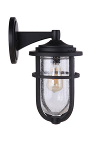 Craftmade One Light Outdoor Wall Mount from the Voyage collection in Midnight finish