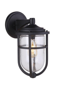 Craftmade One Light Outdoor Wall Mount from the Voyage collection in Midnight finish