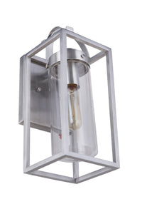 Craftmade One Light Outdoor Wall Mount from the Neo collection in Satin Aluminum finish