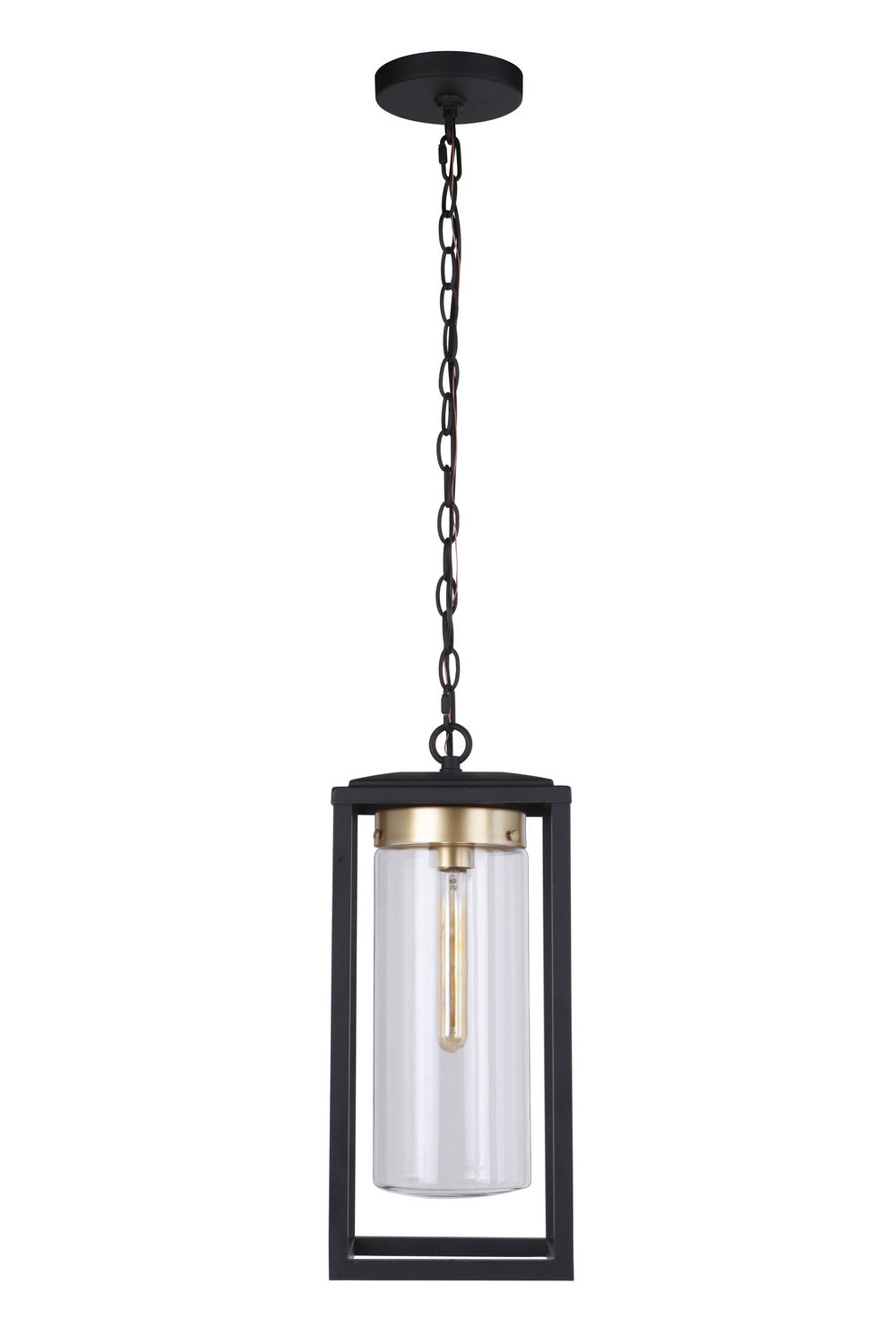 Craftmade - ZA4821-MNSB - One Light Outdoor Pendant - Neo - Midnight / Satin Brass