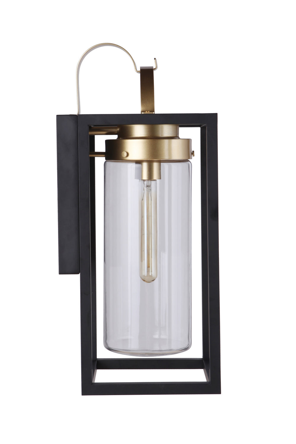 Craftmade One Light Outdoor Wall Mount from the Neo collection in Midnight/Satin Brass finish