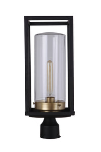 Craftmade - ZA4825-MNSB - One Light Outdoor Post Mount - Neo - Midnight / Satin Brass