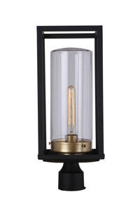 Craftmade - ZA4825-MNSB - One Light Outdoor Post Mount - Neo - Midnight / Satin Brass
