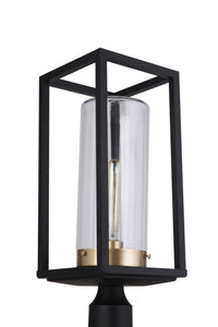 Craftmade - ZA4825-MNSB - One Light Outdoor Post Mount - Neo - Midnight / Satin Brass