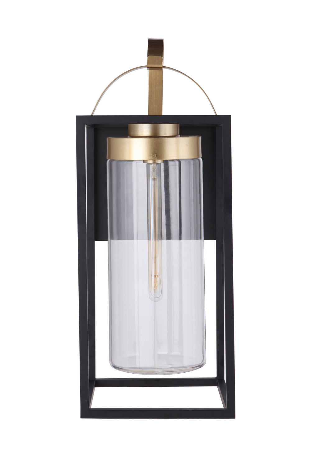 Craftmade One Light Outdoor Wall Mount from the Neo collection in Midnight/Satin Brass finish