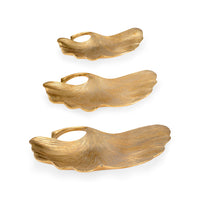 Chelsea House Lotus Leaf Trays - Gold (S3)