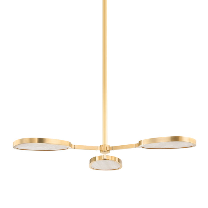Corbett Lighting LED Chandelier from the Patras collection in Vintage Brass finish