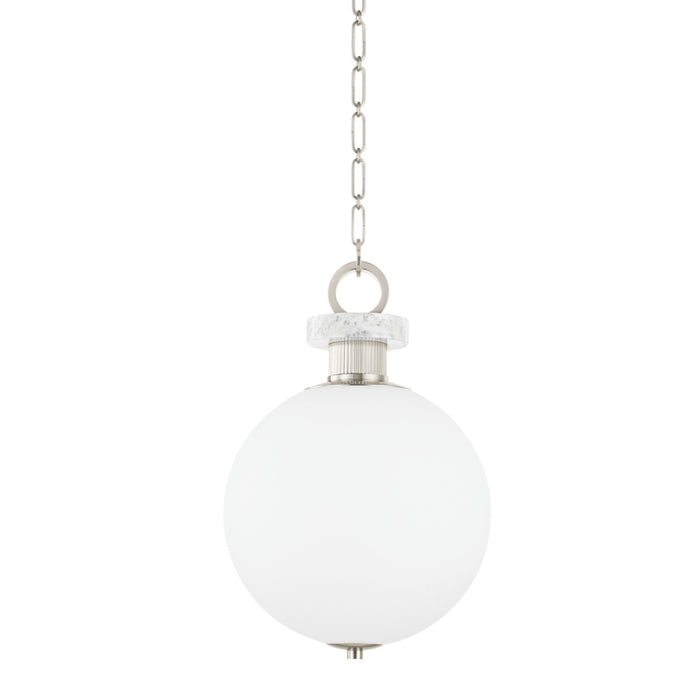 Corbett Lighting One Light Pendant from the Haru collection in Burnished Nickel finish