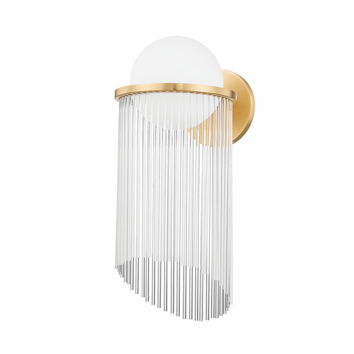 Corbett Lighting One Light Wall Sconce from the Celestial collection in Aged Brass finish