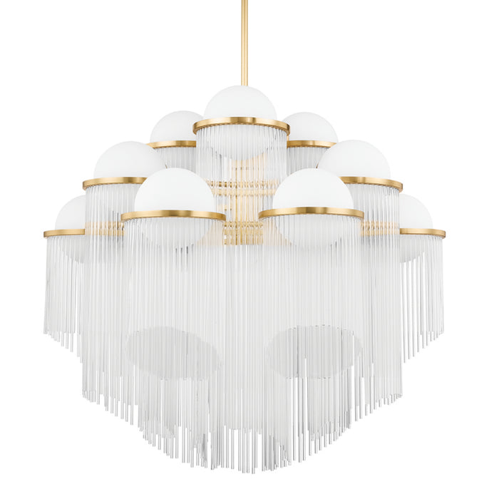 Corbett Lighting 12 Light Chandelier from the Celestial collection in Aged Brass finish