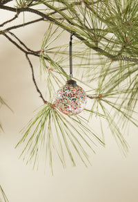 Design Shop Multicolor Rainbow Glitter Ornament, 2.75" X 2.75", Set of 6.