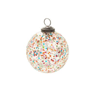 Design Shop Multicolor Rainbow Glitter Ornament, 3.625" X 3.625", Set of 6.