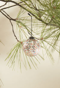 Design Shop Multicolor Rainbow Glitter Ornament, 3.625" X 3.625", Set of 6.