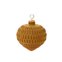 Design Shop Gold Nutmeg Ornament Single Bauble, 4.75" X 4.75", Set of 2.